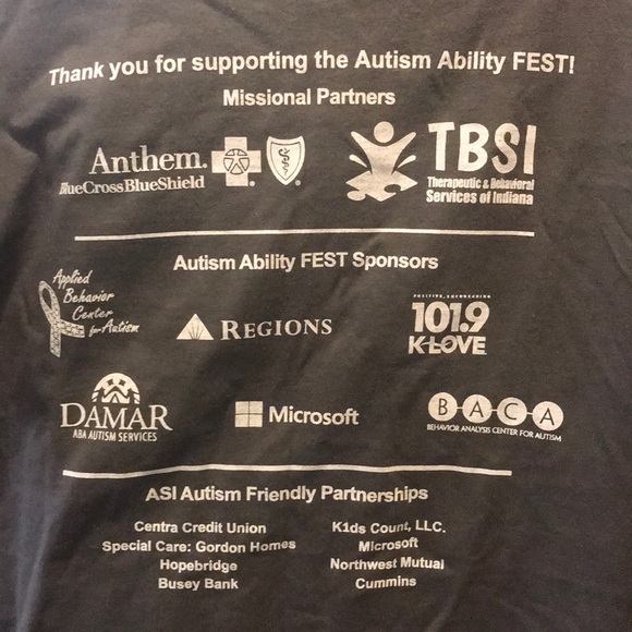 M Autism Indiana ability fest T-shirt nwot - Picture 5 of 5